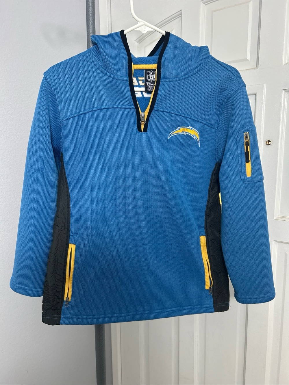 NFL San Diego Chargers Quarter Zip Pullover Youth Size Large 14/16.